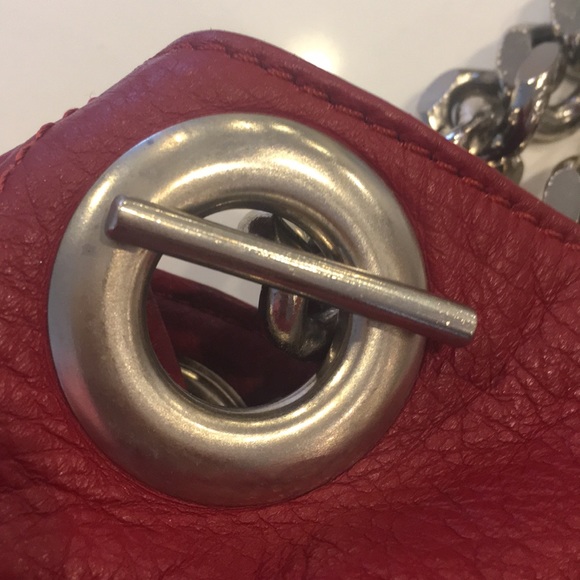 SOLD ✅ Valentino Leather Hobo Silver Chain Straps - Picture 7 of 14